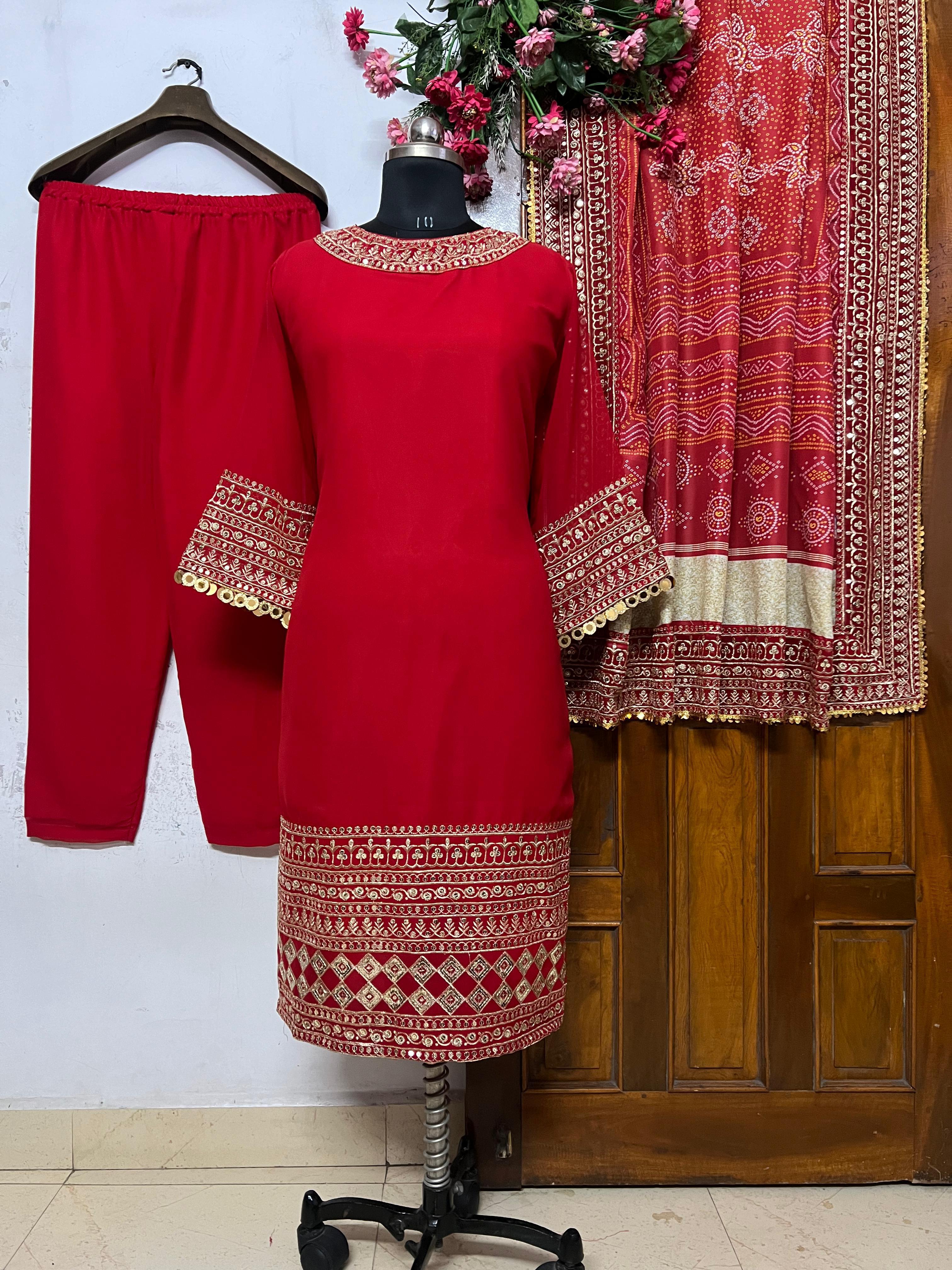 Maverick Fusion Fully Embroidered Georgette Set